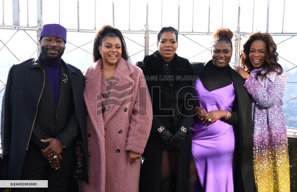 The Cast Of The Color Purple Visit the Empire State Building - NYC