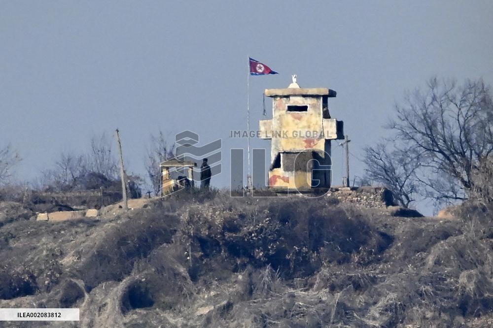 North Korean military guard post