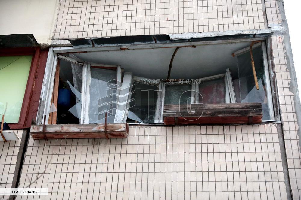 Russian ballistic missile attack on Kyiv