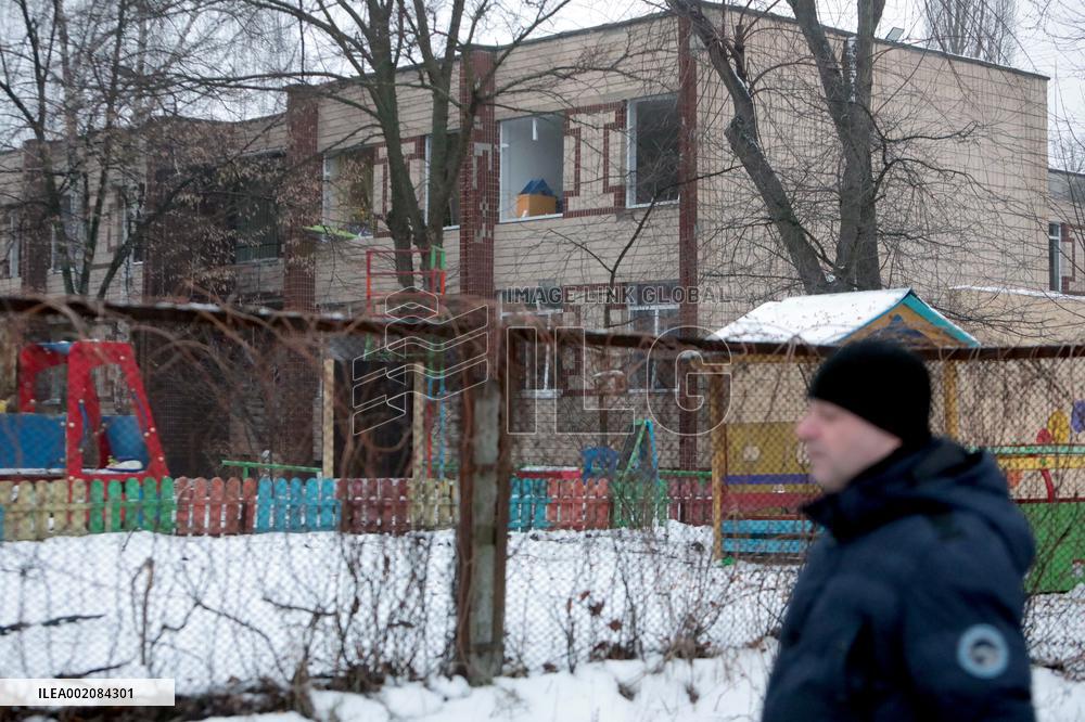 Russian ballistic missile attack on Kyiv
