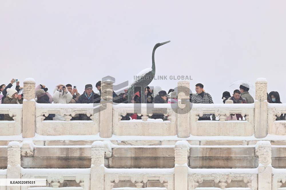 CHINA-BEIJING-PALACE MUSEUM-SNOWFALL (CN)