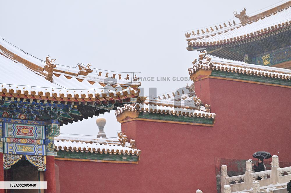CHINA-BEIJING-PALACE MUSEUM-SNOWFALL (CN)