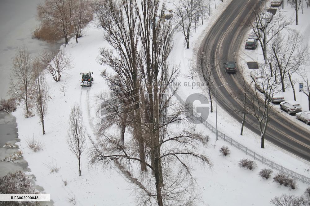 Snow in Ukrainian capital