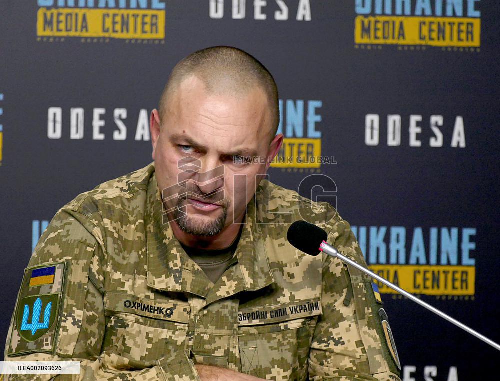 Briefing of Oleksandr Okhrimenko