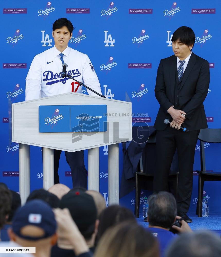 Baseball: New Los Angeles Dodger Shohei Ohtani