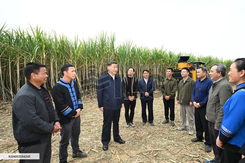 CHINA-GUANGXI-LAIBIN-XI JINPING-INSPECTION (CN)