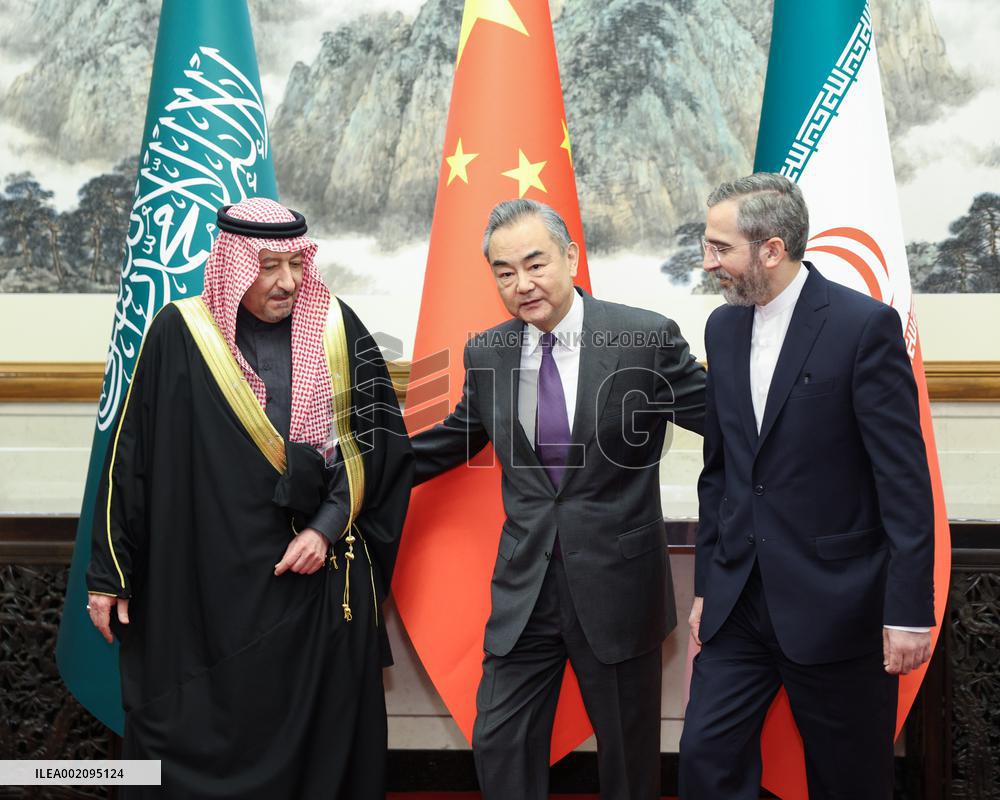 CHINA-BEIJING-WANG YI-SAUDI ARABIA-IRAN-DELEGATIONS-MEETING (CN)