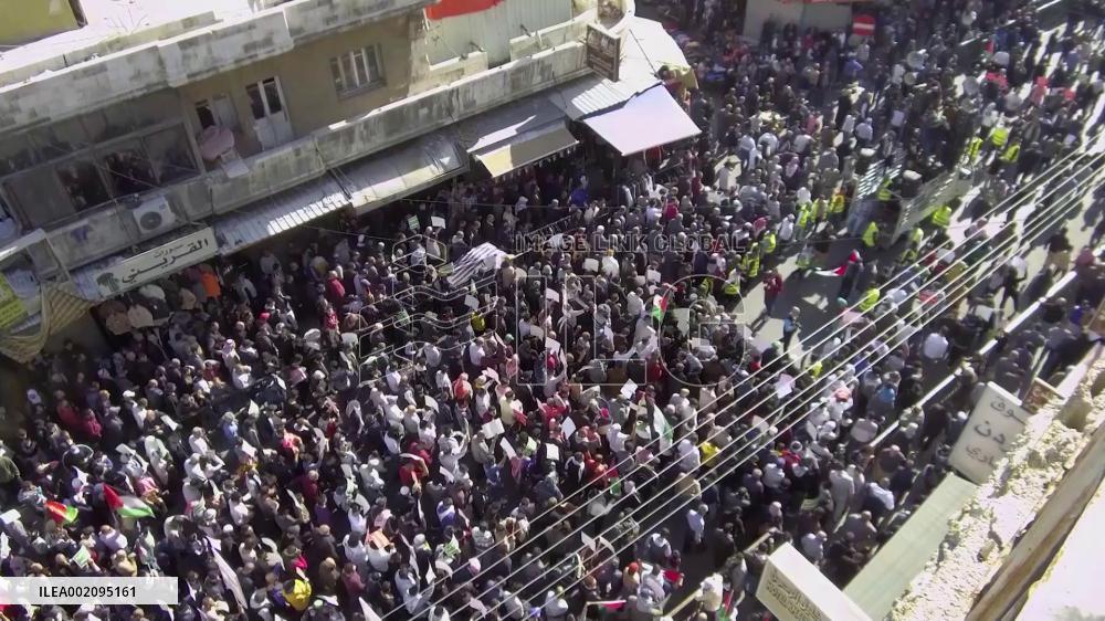 Demonstrations in Jordan continue in support of Gaza