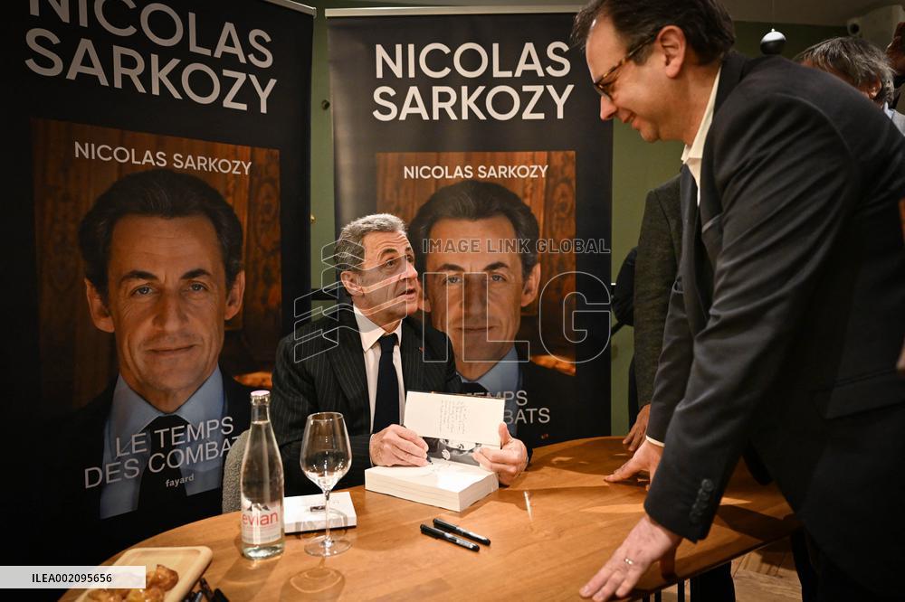 Nicolas Sarkozy Book Signing - Asnieres