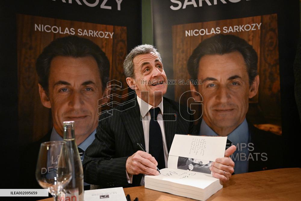 Nicolas Sarkozy Book Signing - Asnieres