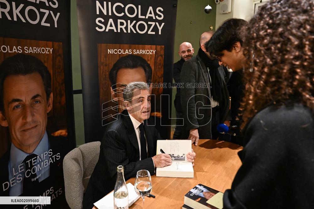 Nicolas Sarkozy Book Signing - Asnieres