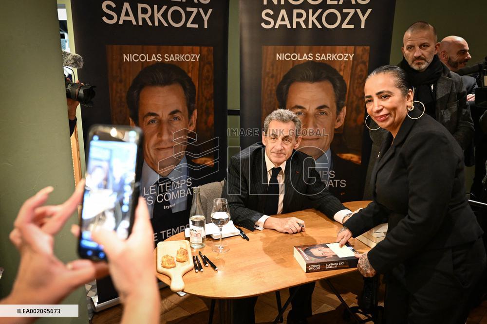 Nicolas Sarkozy Book Signing - Asnieres