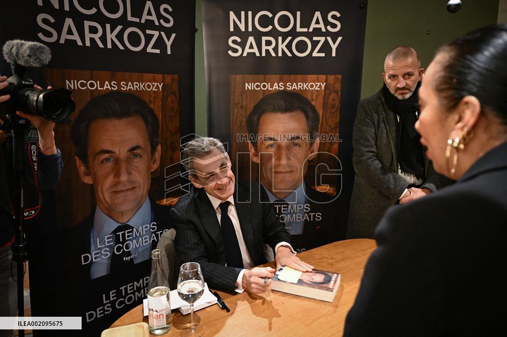 Nicolas Sarkozy Book Signing - Asnieres