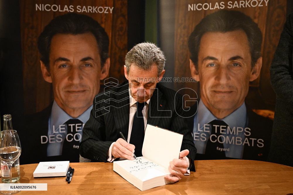 Nicolas Sarkozy Book Signing - Asnieres