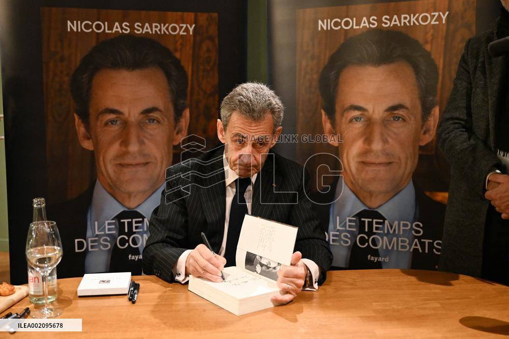 Nicolas Sarkozy Book Signing - Asnieres