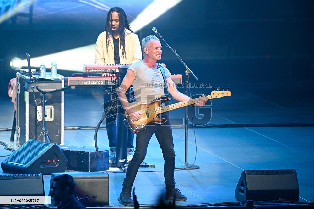 Sting performing live in Madrid