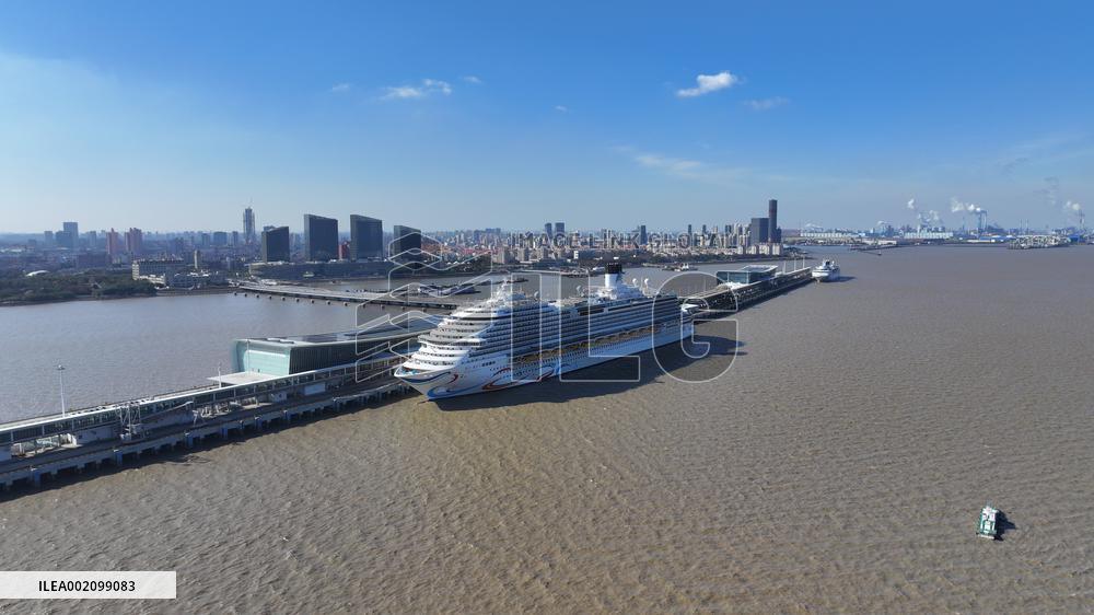 China First Large Cruise Ship Adora Magic City in Shanghai