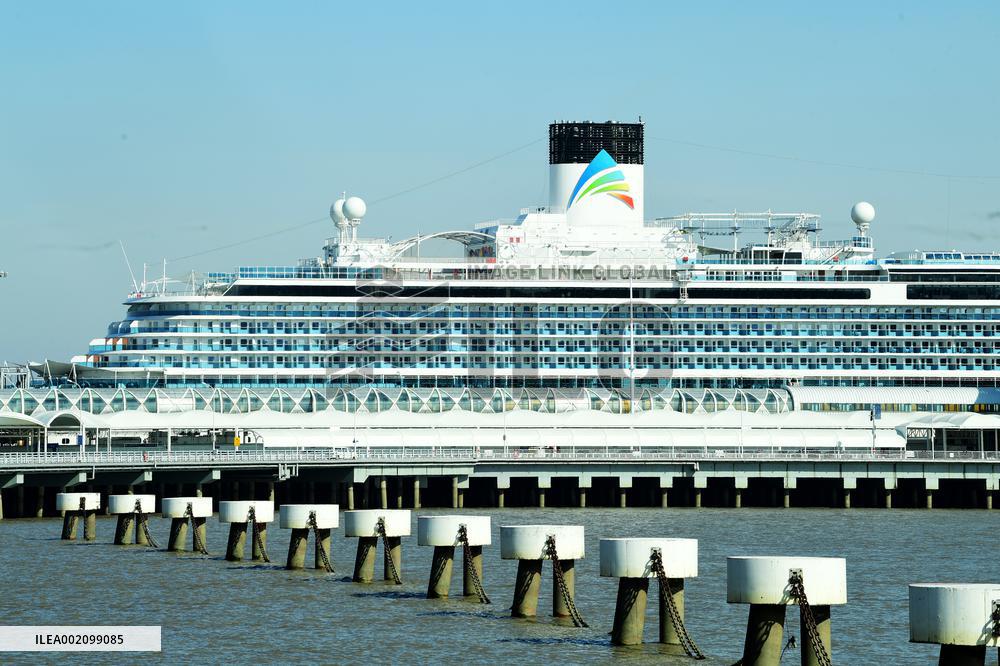 China First Large Cruise Ship Adora Magic City in Shanghai