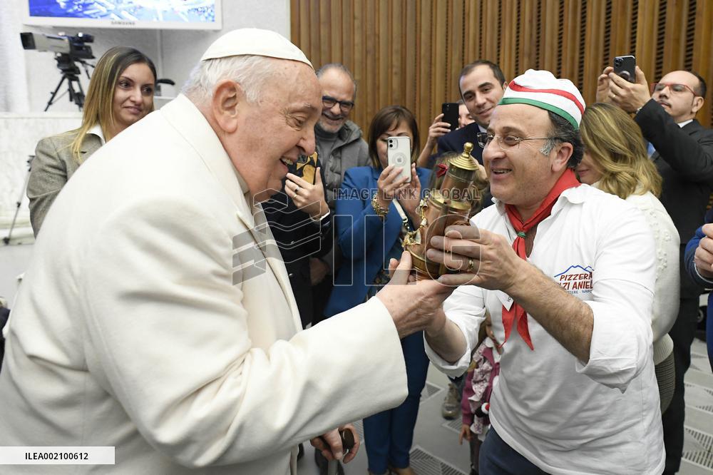 Pope Francis With The Children of Santa Marta Paediatric Dispensary