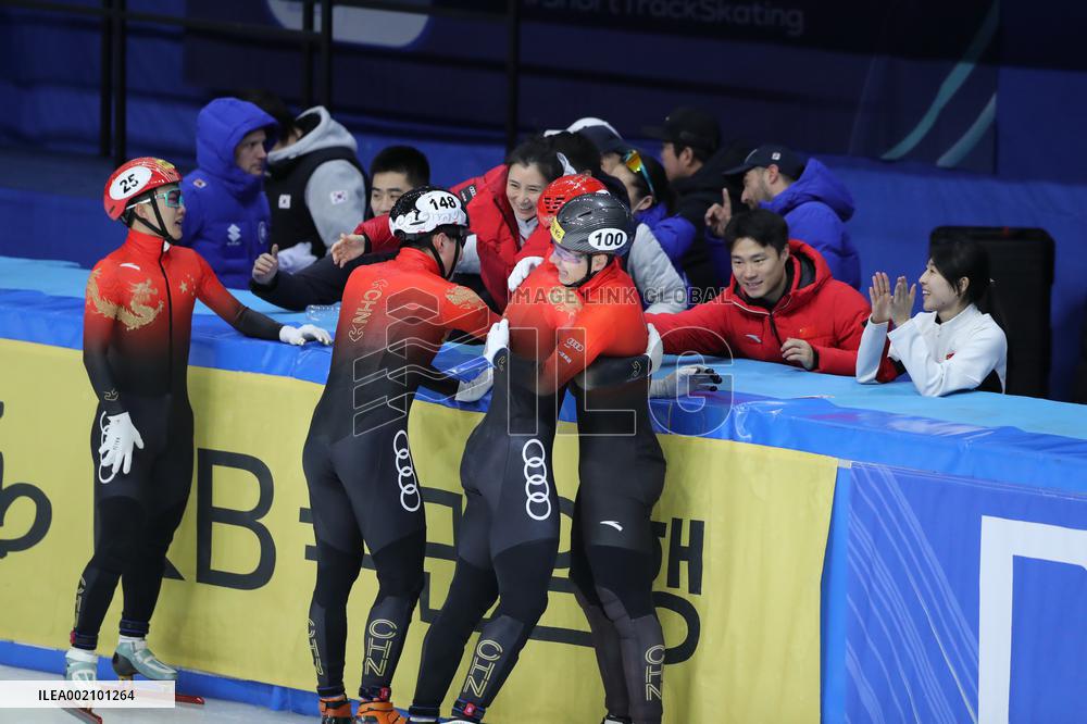(SP)SOUTH KOREA-SEOUL-ISU WORLD CUP SHORT TRACK SPEED SKATING-MEN'S 5000M RELAY