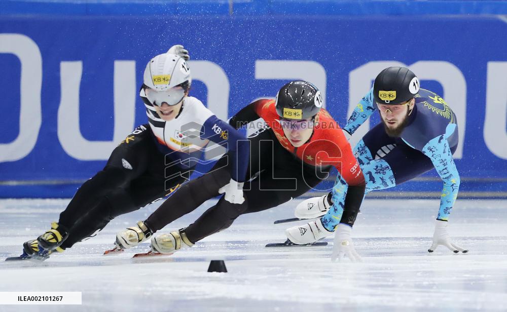 (SP)SOUTH KOREA-SEOUL-ISU WORLD CUP SHORT TRACK SPEED SKATING-MEN'S 500M