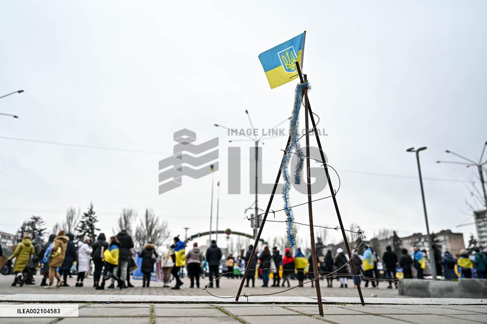 Action in support of captured Mariupol defenders held in Zaporizhzhia