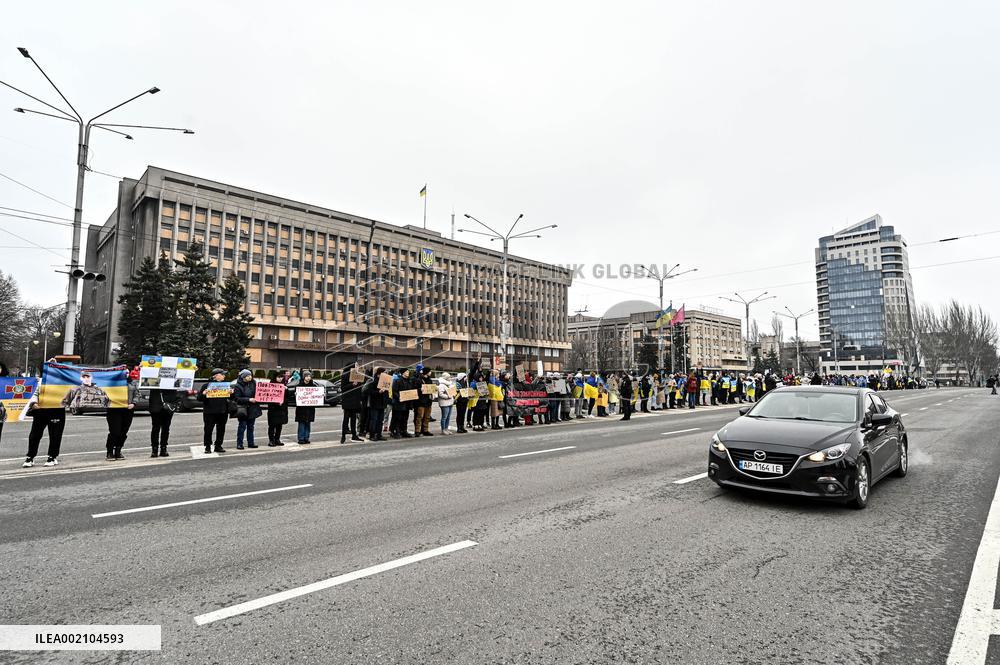 Action in support of captured Mariupol defenders held in Zaporizhzhia
