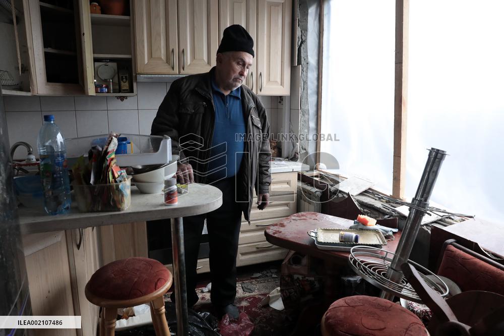 Aftermath of December 13 Russian missile attack on Kyiv