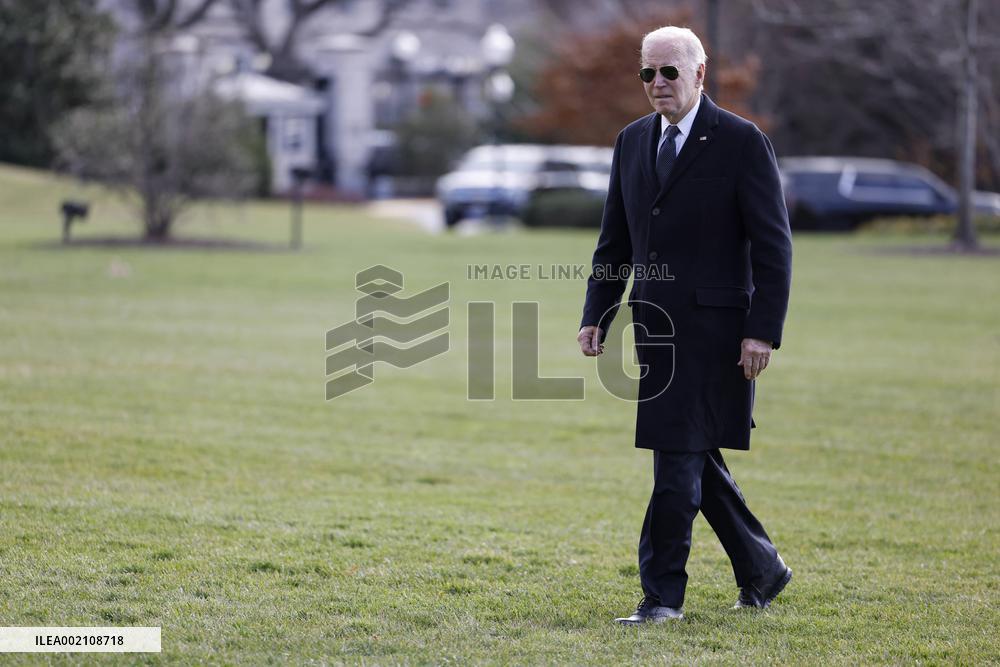 President Biden Arrives at the White House in Washington