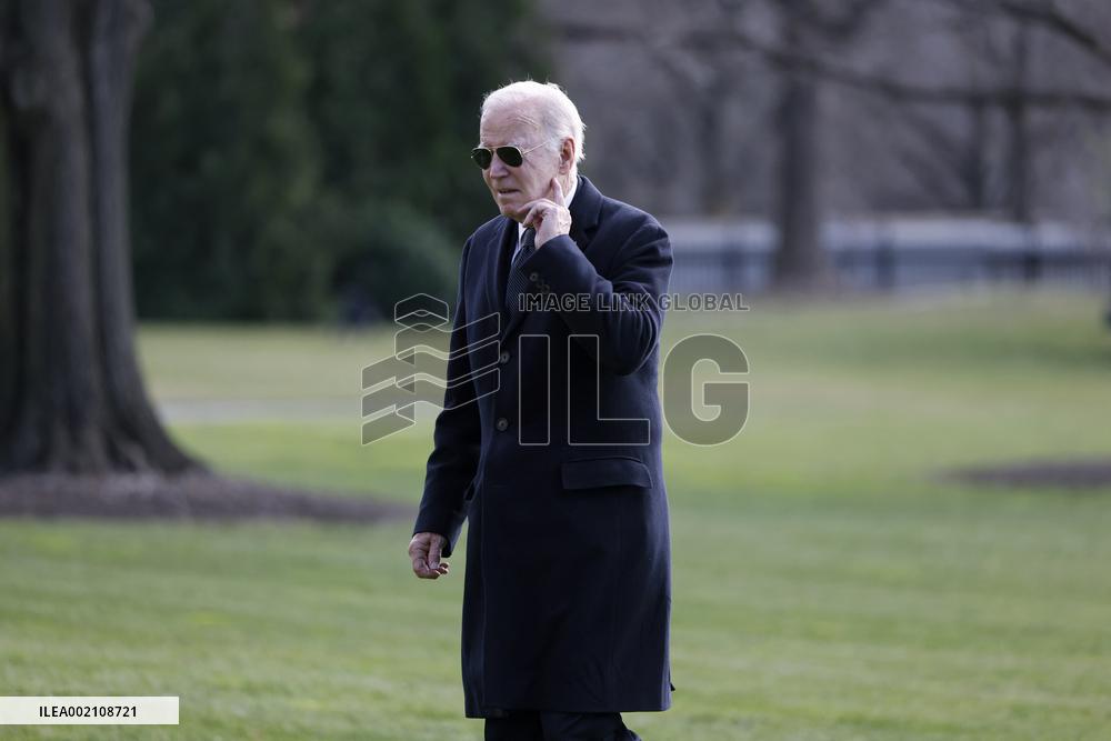 President Biden Arrives at the White House in Washington