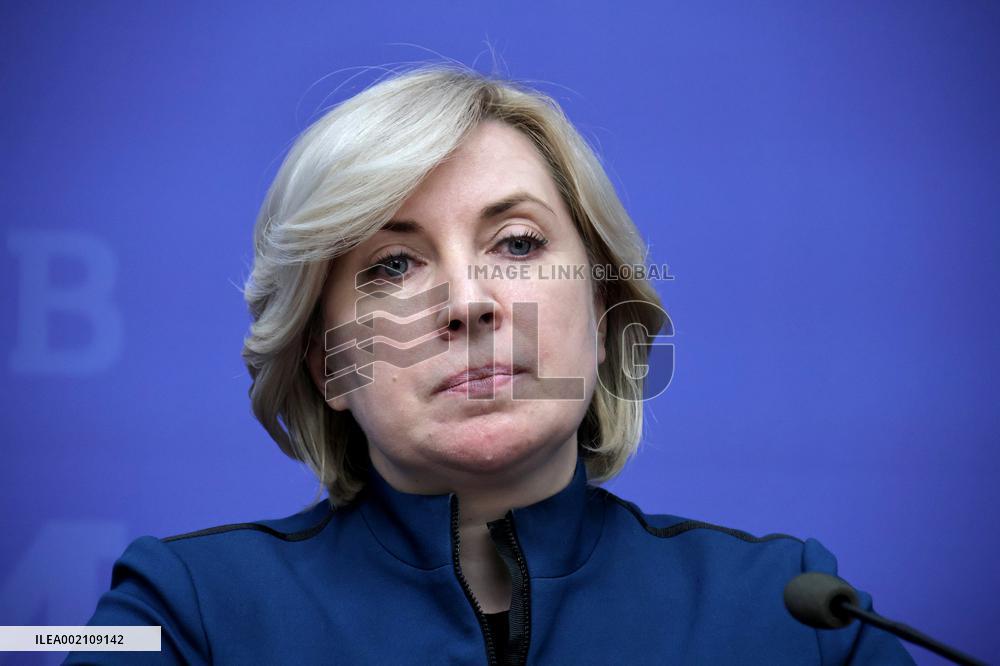 Briefing by Iryna Vereshchuk and Karolina Lindholm Billing in Kyiv