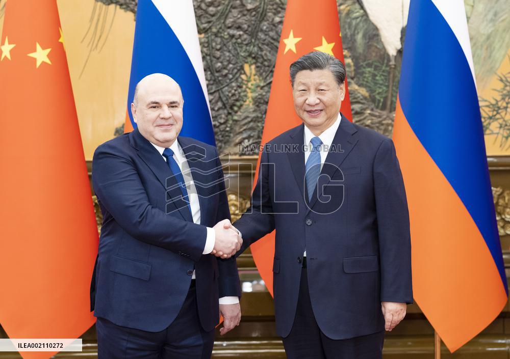 CHINA-BEIJING-XI JINPING-RUSSIAN PM-MEETING (CN)