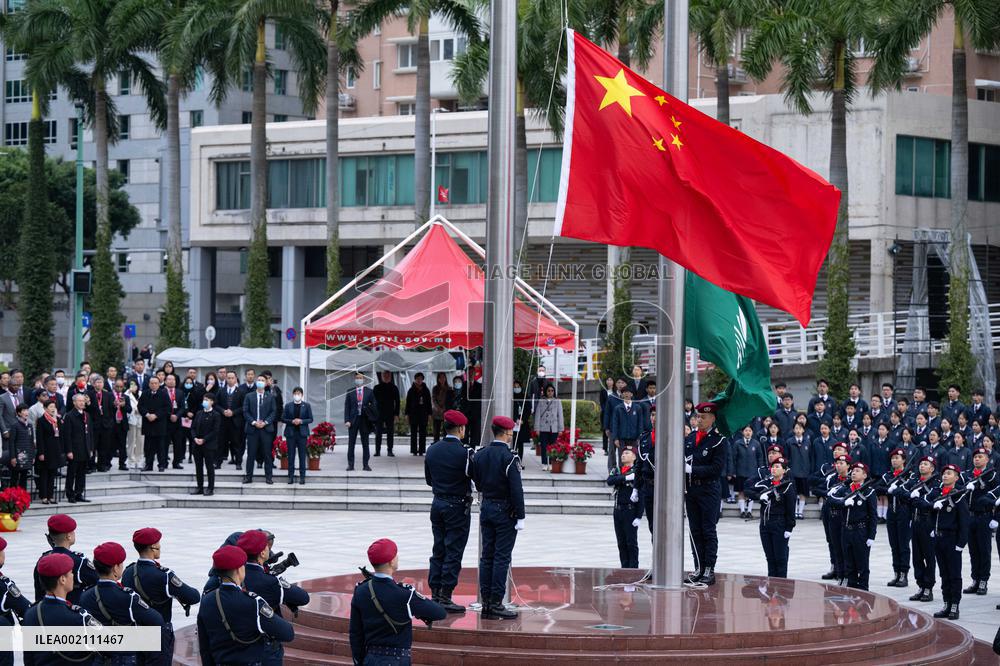 CHINA-MACAO-RETURN TO MOTHERLAND-24TH ANNIVERSARY-FLAG-RAISING CEREMONY (CN)
