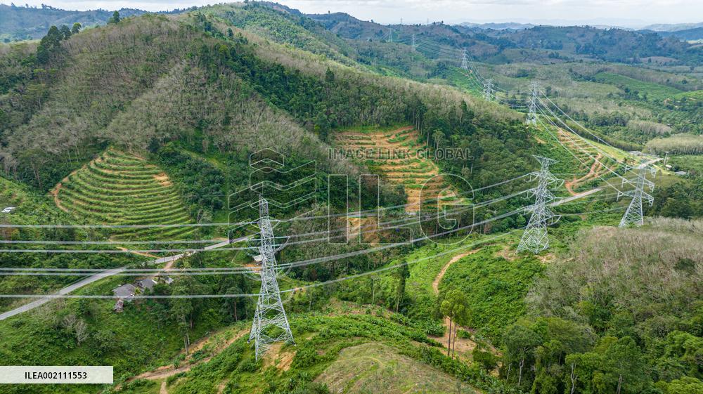 THAILAND-CHINA-BUILT POWER TRANSMISSION LINE-INAUGURATION