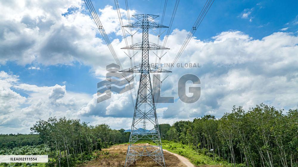 THAILAND-CHINA-BUILT POWER TRANSMISSION LINE-INAUGURATION