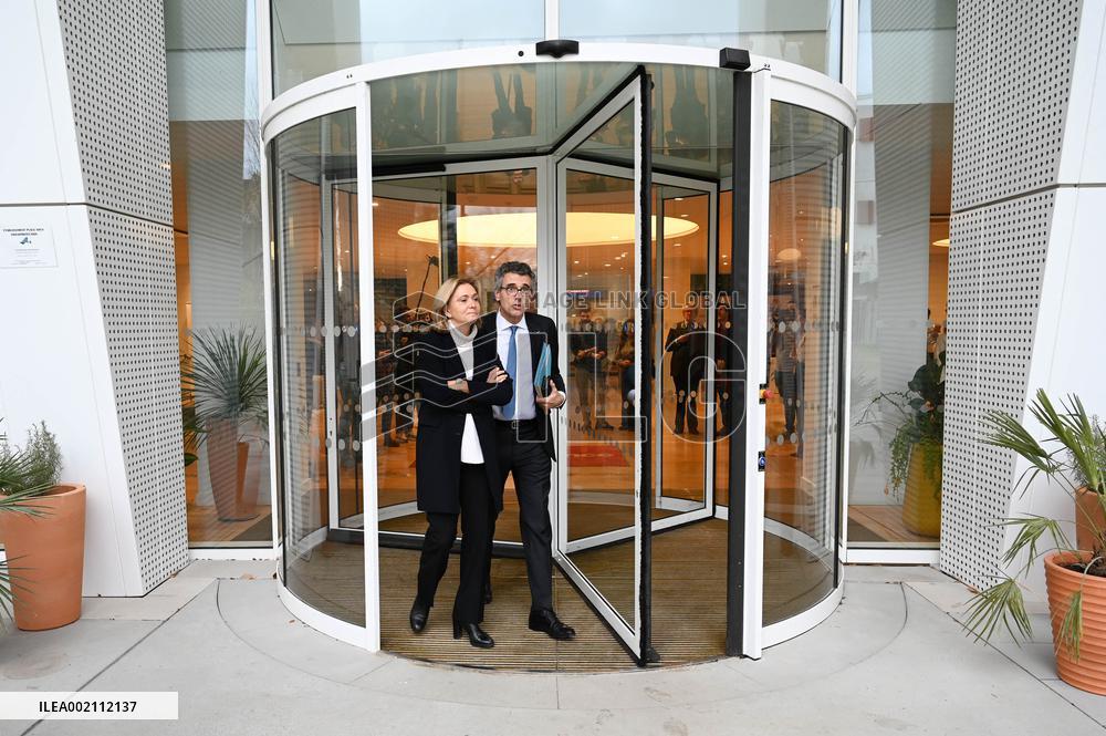 Clement Beaune and Valerie Pecresse at the Ile-de-France Regional Council Meeting