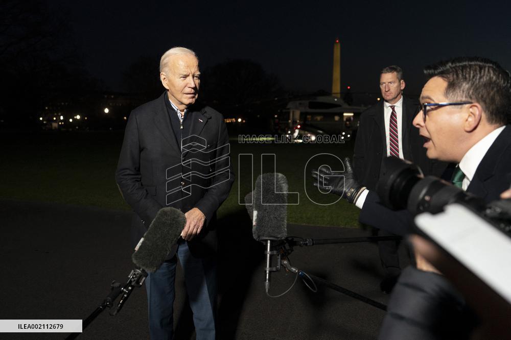 President Joe Biden returns to The White House