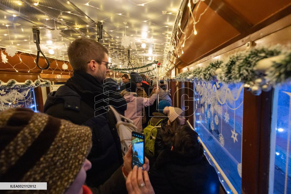 HUNGARY-BUDAPEST-CHRISTMAS TRAM