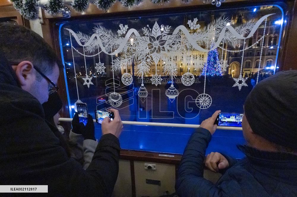 HUNGARY-BUDAPEST-CHRISTMAS TRAM