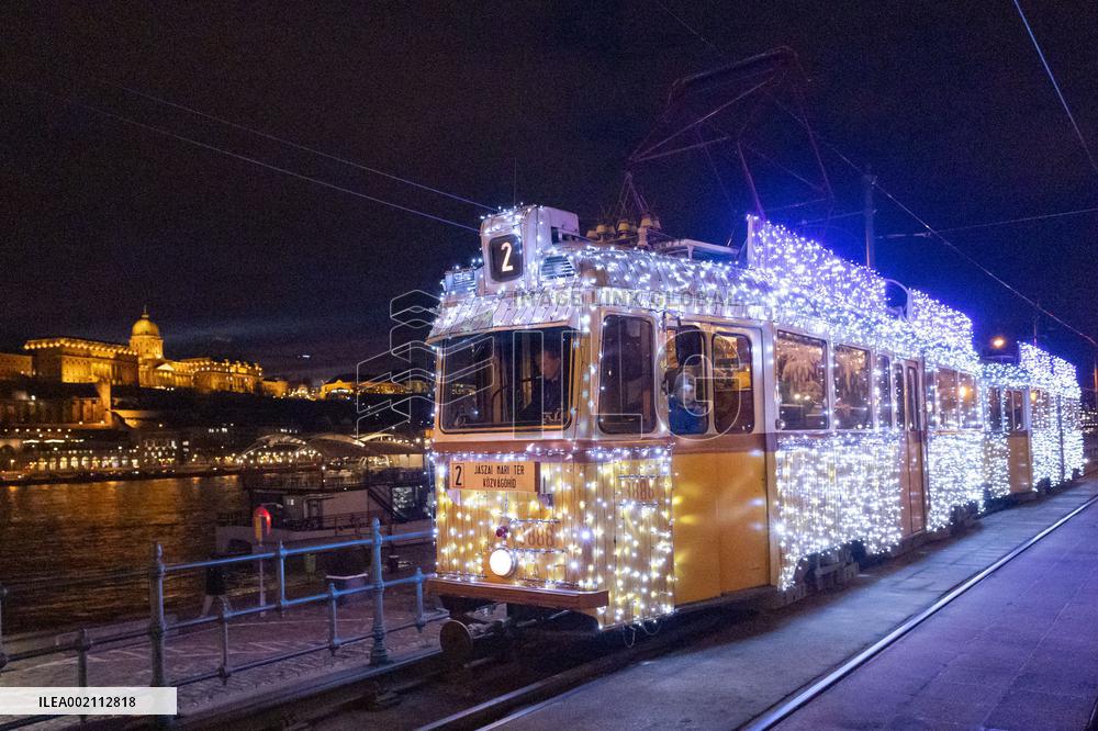 HUNGARY-BUDAPEST-CHRISTMAS TRAM