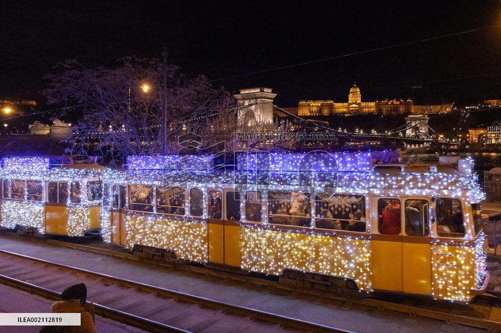 HUNGARY-BUDAPEST-CHRISTMAS TRAM