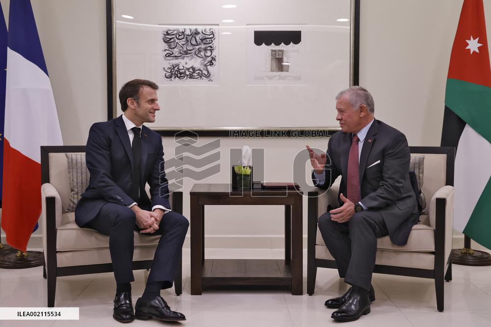King Abdullah II Welcomes President Macron - Jordan
