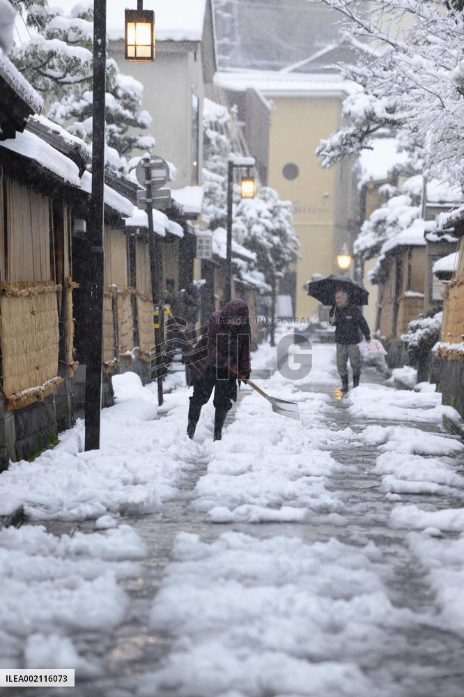 Snowfall in Japan
