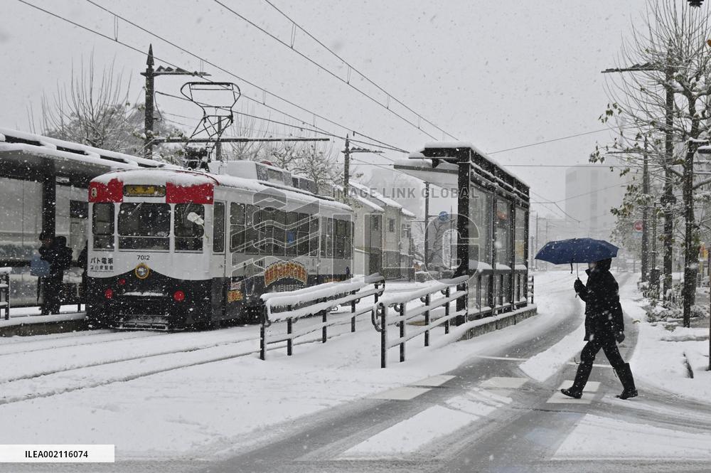 Snowfall in Japan