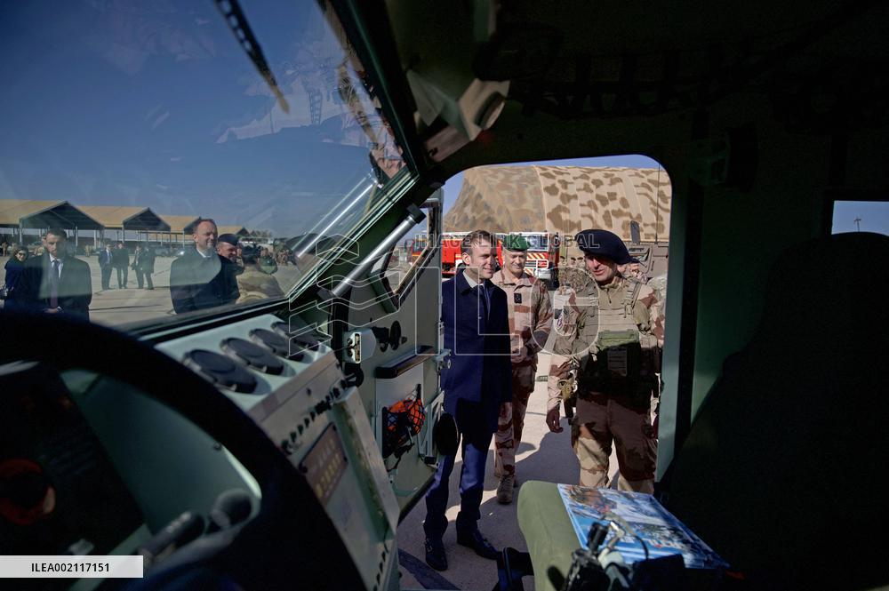 President Macron Visits Prince Hassan Air Base (H5) Near Amman