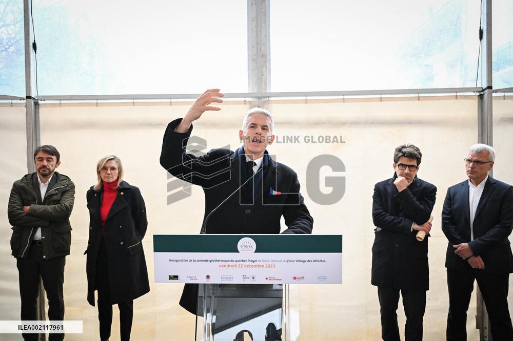 Paris 2024 Geothermal Power Plant Inauguration - Saint-Denis