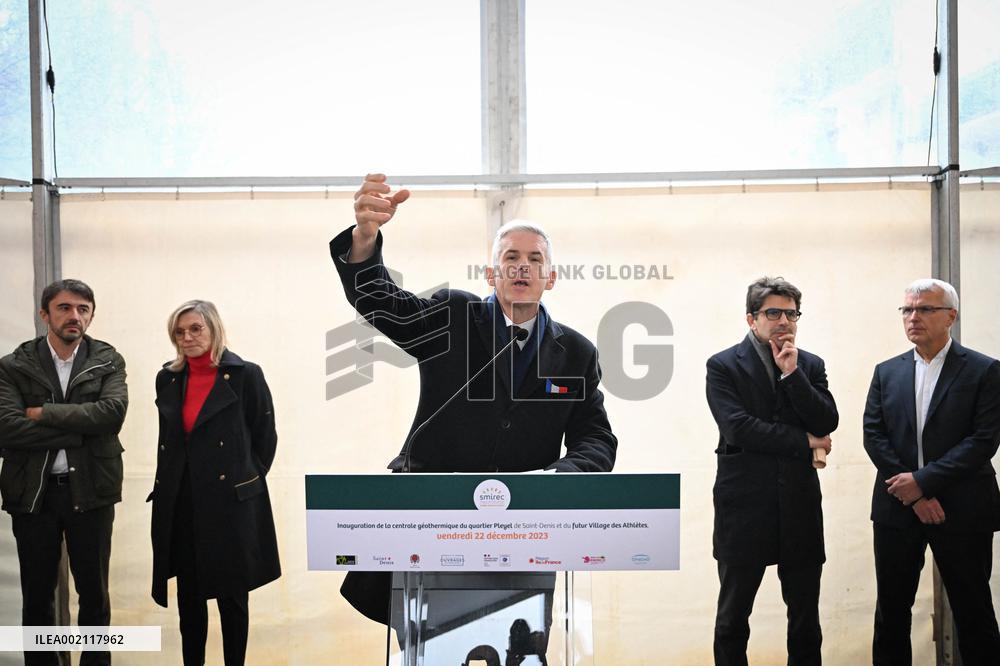 Paris 2024 Geothermal Power Plant Inauguration - Saint-Denis