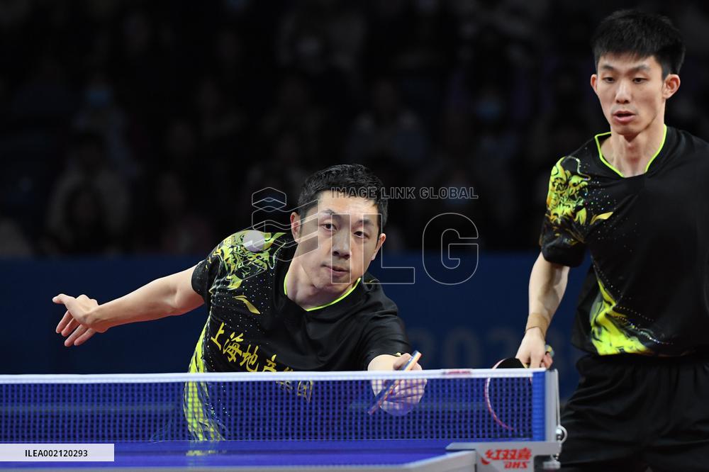 (SP)CHINA-SHENZHEN-TABLE TENNIS-CTTSL-MEN'S TEAM SEMIFINAL-SHANDONG LUNENG VS SHANGHAI (CN)