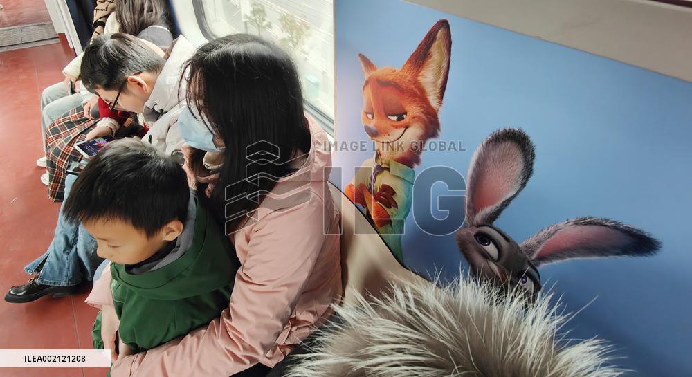 Disneyland Zootopia Theme Subway in Shanghai