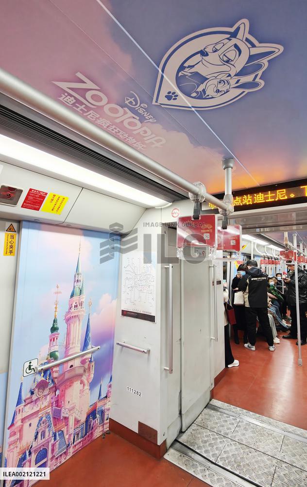 Disneyland Zootopia Theme Subway in Shanghai